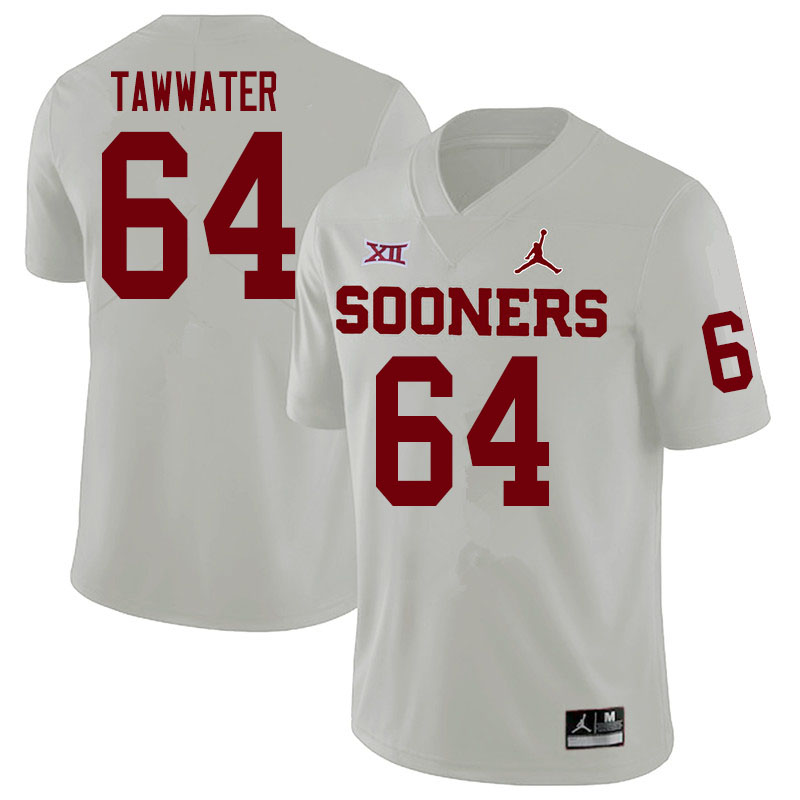 Men #64 Ben Tawwater Oklahoma Sooners College Football Jerseys Sale-White